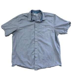Tommy Bahama Men's Nova Wave Button Down Camp Shirt Chambray Blue Size XL Resort